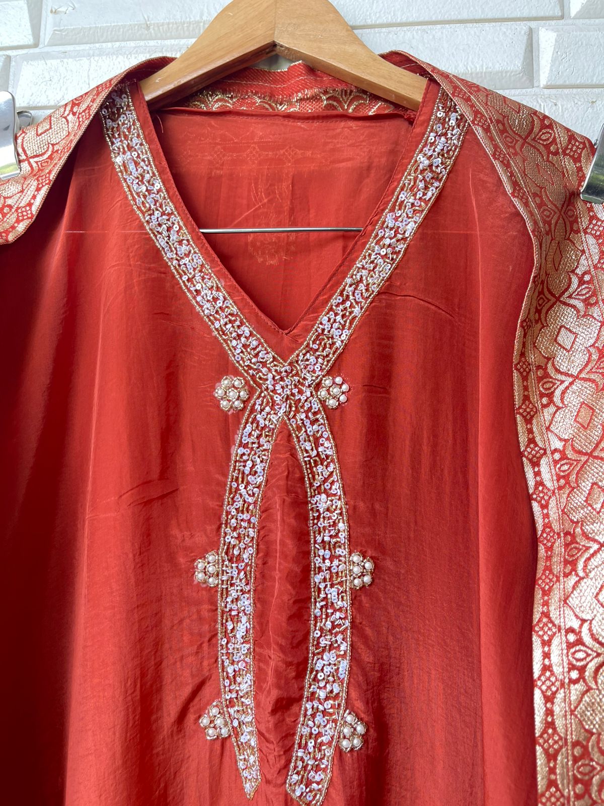 Organza semi stitched ladies suit Rc17646