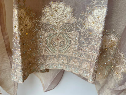 Shimmer tissue unstitched ladies suit Rc19264