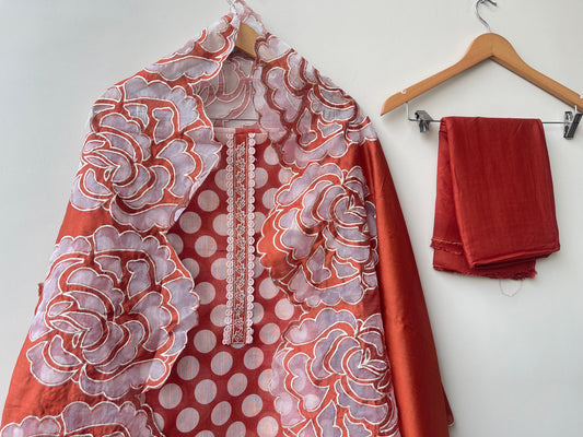 Soft linen printed unstitched ladies suit Rc18674 (c)