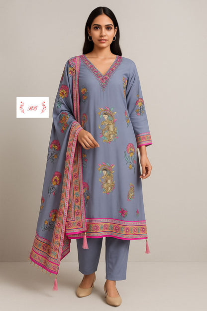 Soft Organza Unstitched Ladies Suit RC-17864 – view 4