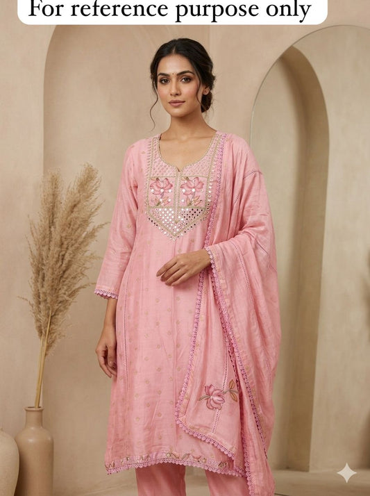 Banarasi mul chanderi ladies unstitched suit Rc18501