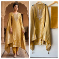 Fine Banarasi shimmer silk unstitched ladies suit Rc19261 (a)