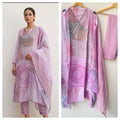 Linen printed unstitched ladies suit Rc19045