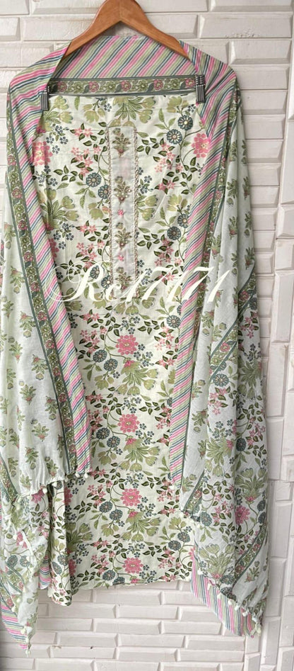 Cotton Printed Unstitched Ladies Suit Rc 17171