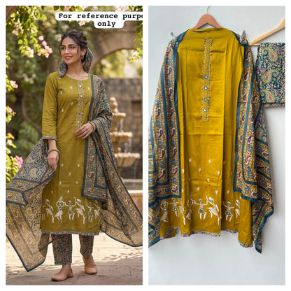 Worli art inspired cotton ladies unstitched suit Rc19082 (c)