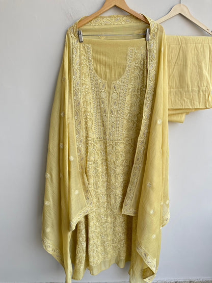 Pure mul chanderi ladies unstitched suit Rc18496