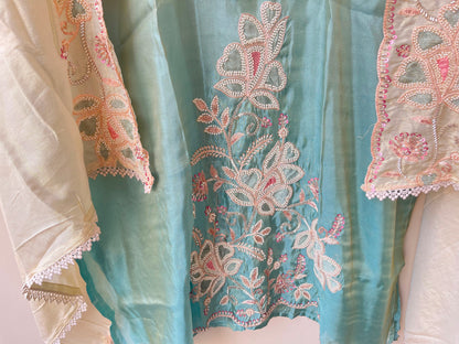 Shimmer silk shaded ladies unstitched suit Rc18991 (a)