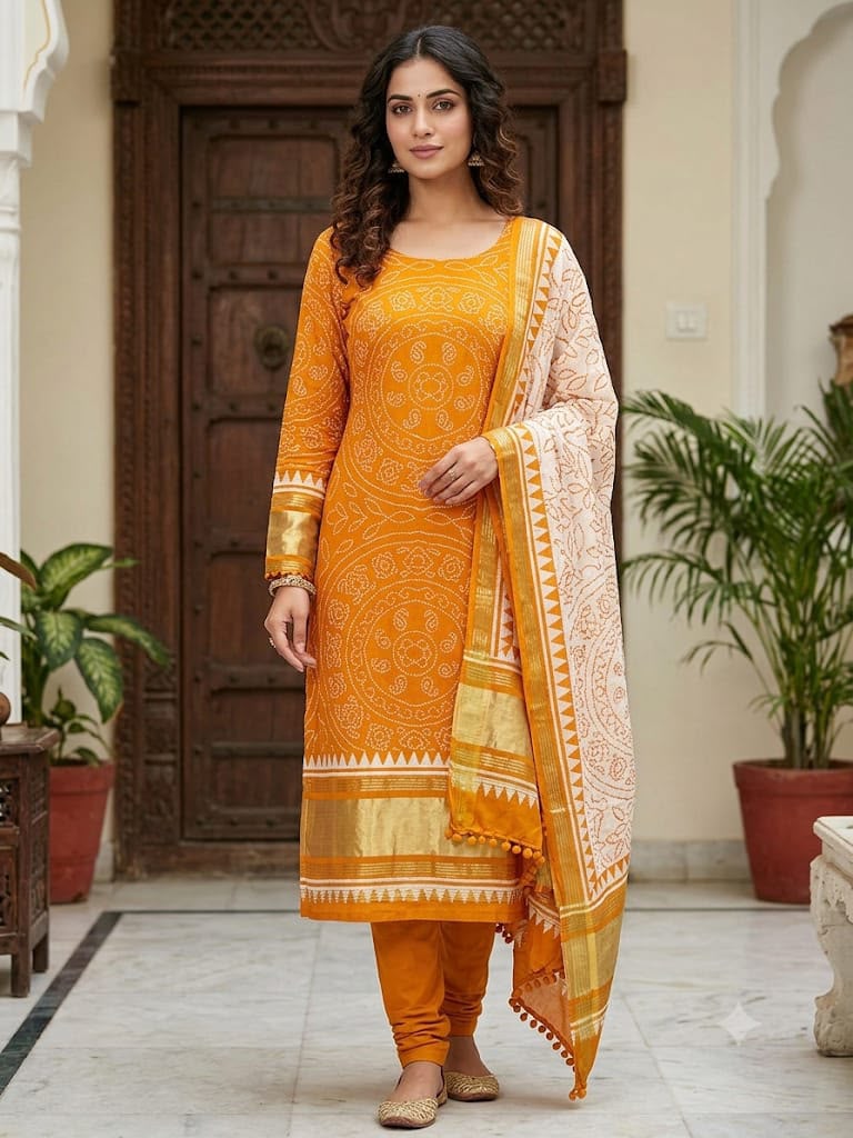 Mul cotton printed unstitched ladies suit Rc19315 (b)