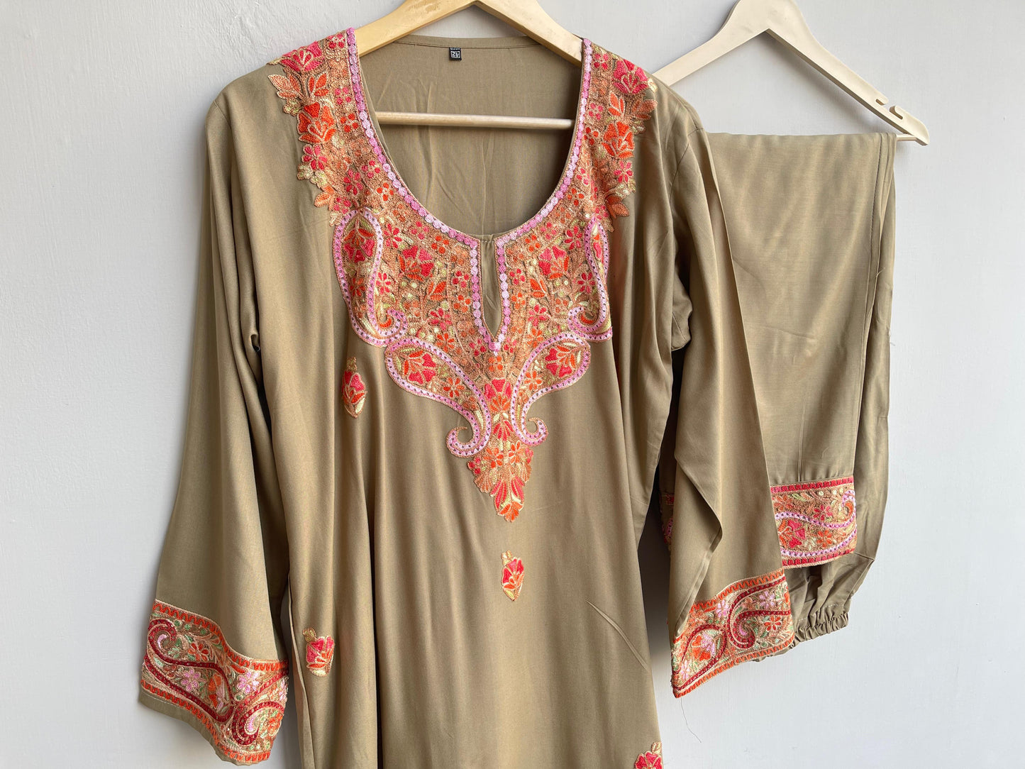 Reyon kashmiri kadai ready ladies coord set Rc18390 (a)