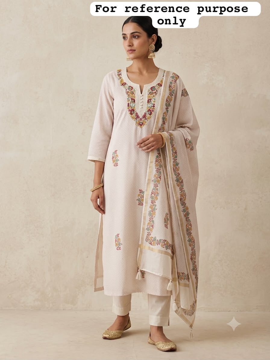 Mul chanderi printed ladies unstitched suit Rc19026 (a)