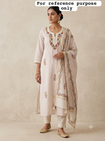 Mul chanderi printed ladies unstitched suit Rc19026 (a)