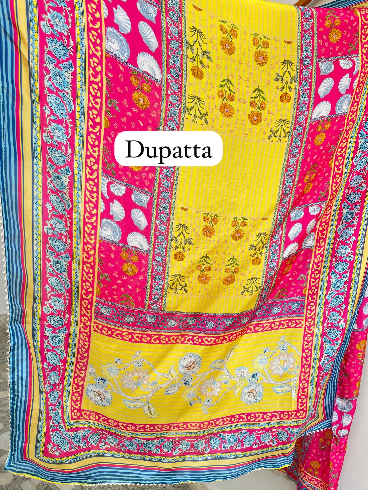 Satin crepe unstitched ladies suit Rc17939