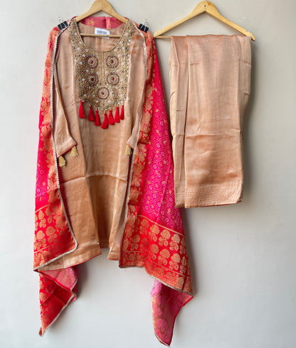 Shimmer silk stitched ladies suit Rc19304 (a)