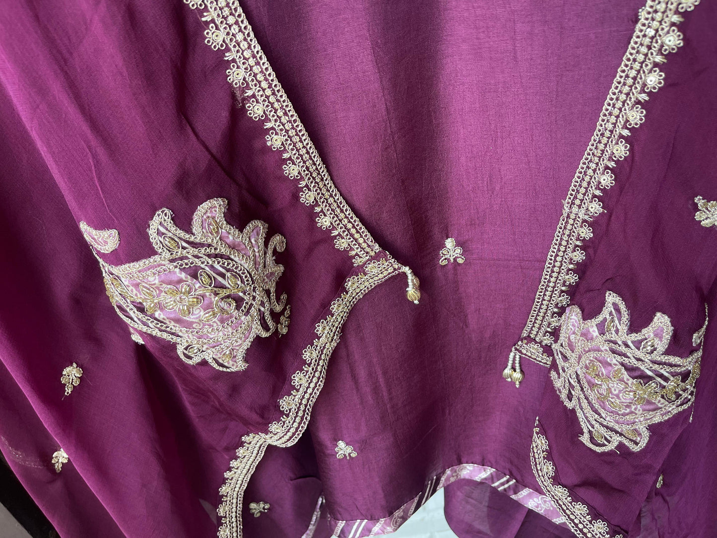 Tassar silk unstitched ladies suit Rc17793