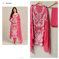 Exquisite Organza Tuile Embroidered Unstitched 3 Pcs Designer Suit Set