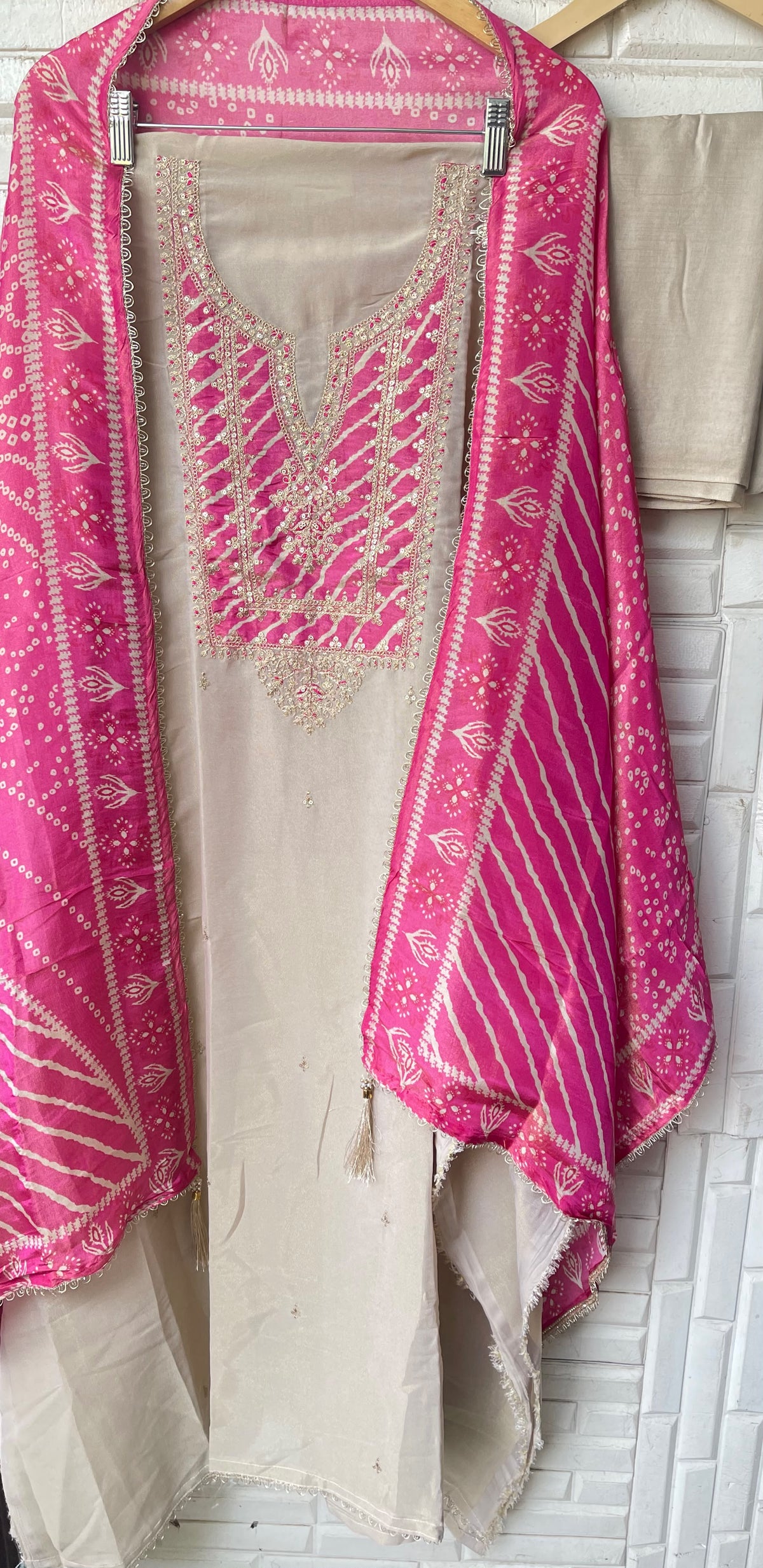 Premium Shimmer Silk Woven Unstitched Designer Suit Set