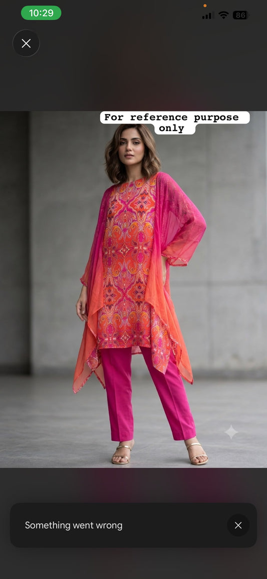 Organza Tuile printed ladies unstitched suit Rc19146