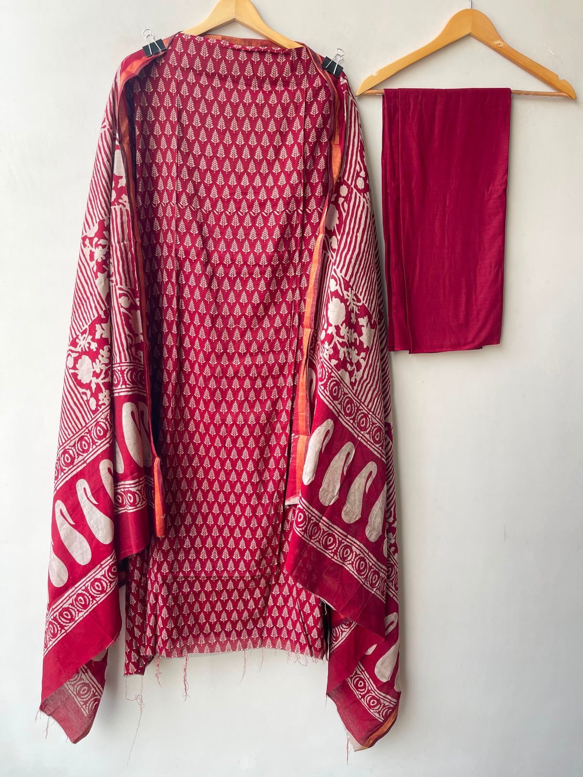 Maheshwari cotton chanderi unstitched printed ladies suit Rc19284 (b)