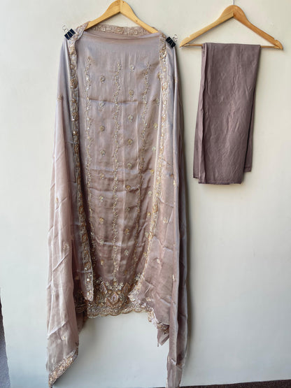 Shimmer glass silk unstitched ladies suit Rc19336 (b)
