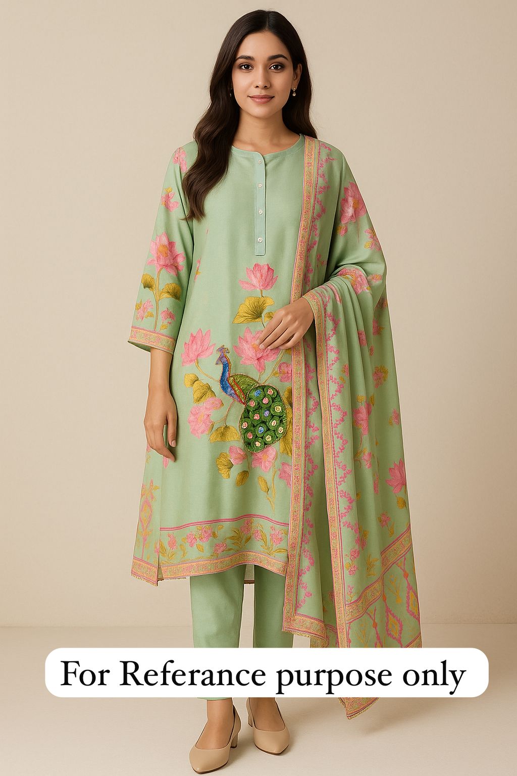 Shimmer silk unstitched ladies suit Rc17823