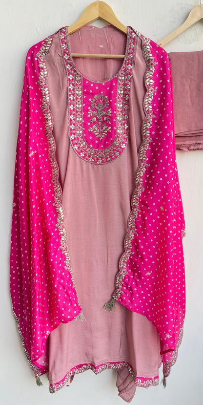 Silk fabric unstitched ladies suit Rc17873