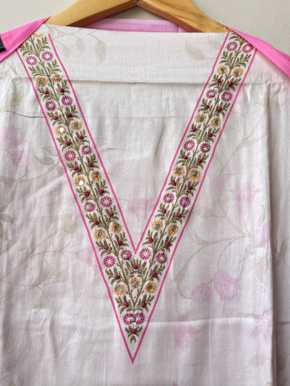 Premium Cotton Printed Unstitched 3pcs Designer Suit Set