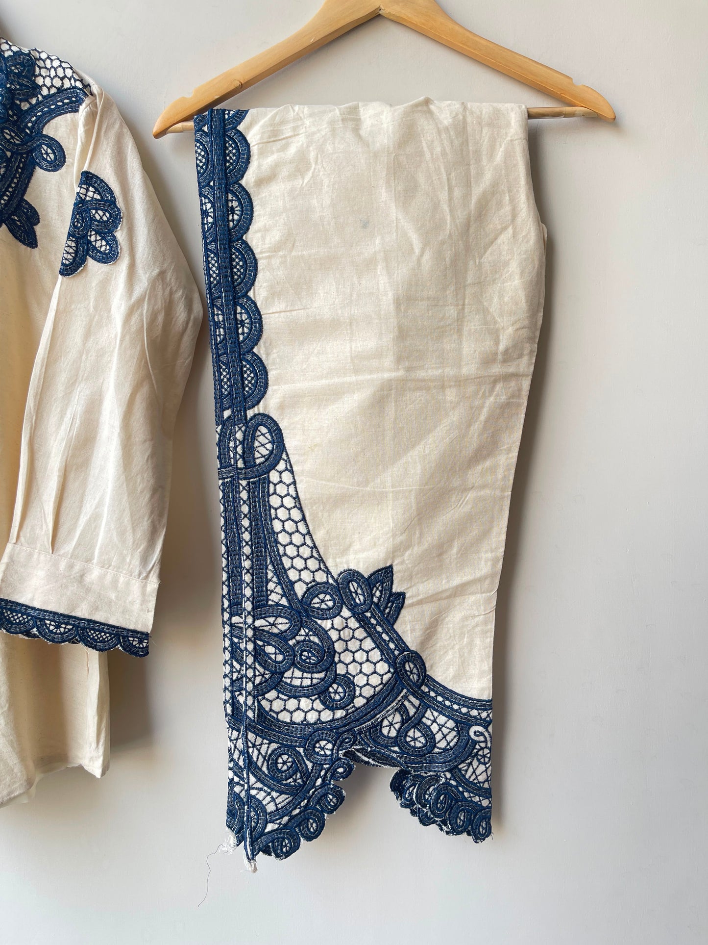 Linen stitched ladies coord set Rc19098