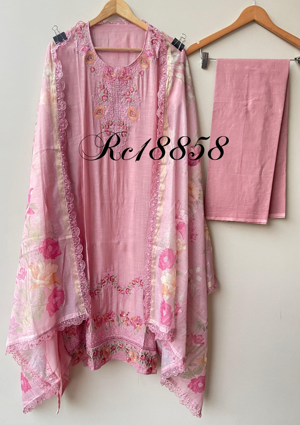 Mul Chanderi Unstitched Ladies Suit RC18858 – view 3