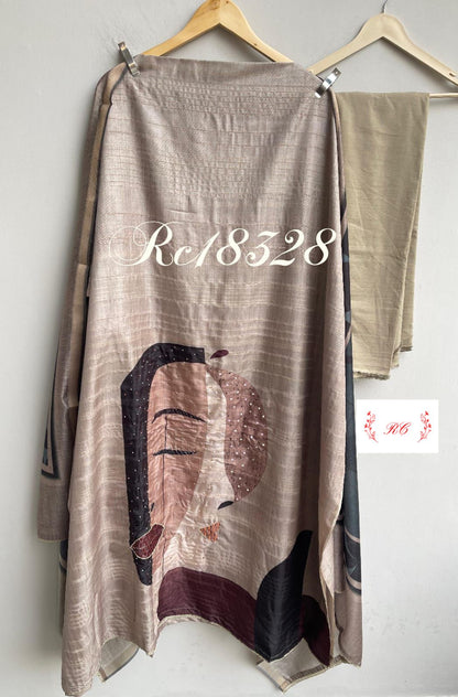 Khadi silk unstitched ladies suit Rc18328