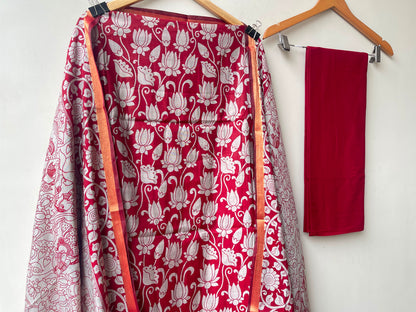 Soft mul chanderi printed ladies unstitched suit Rc19030