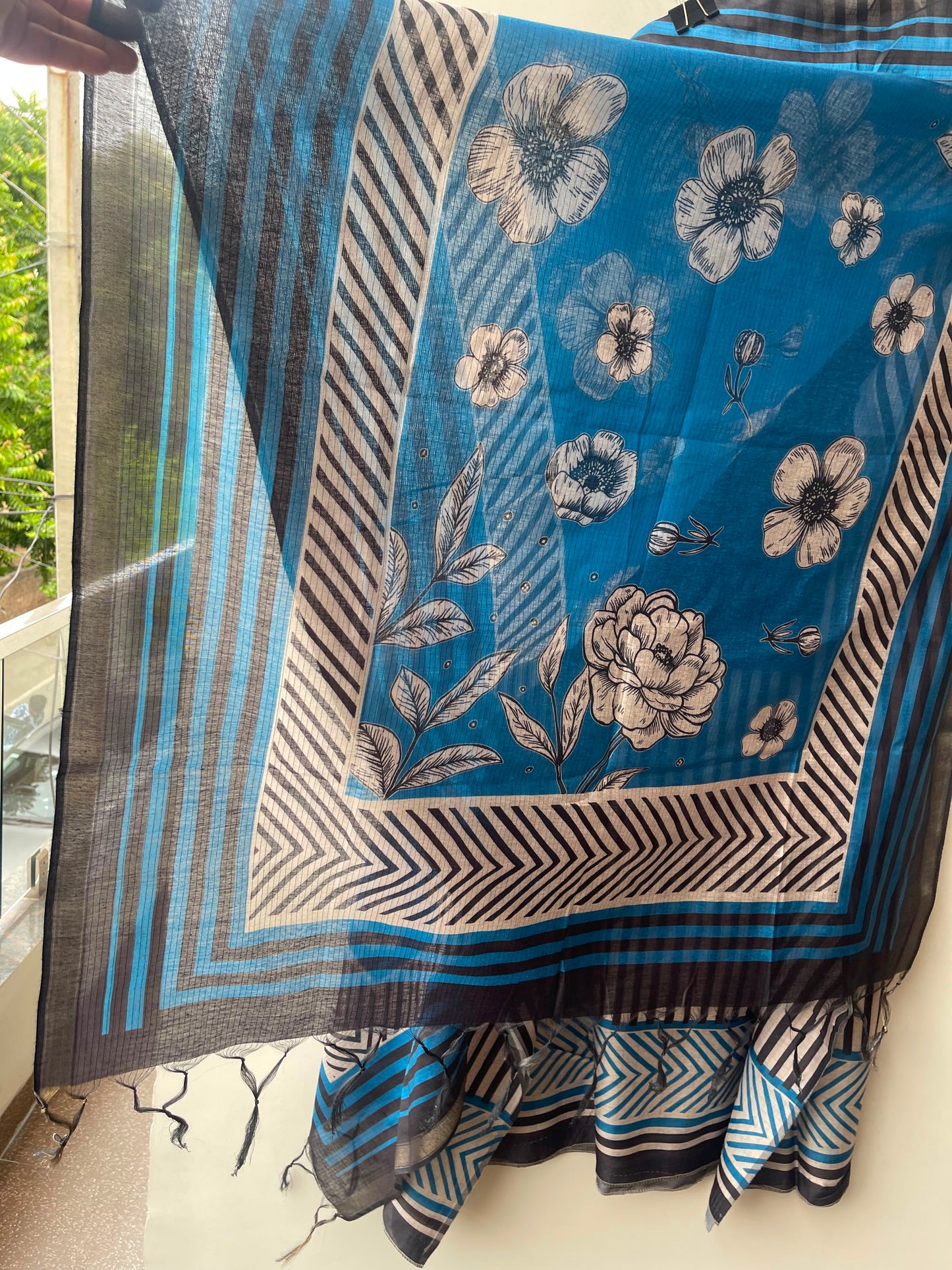 Mul chanderi printed ladies unstitched suit Rc19036 (a)