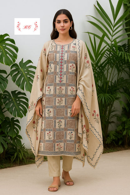 Tasser silk unstitched ladies suit Rc17546