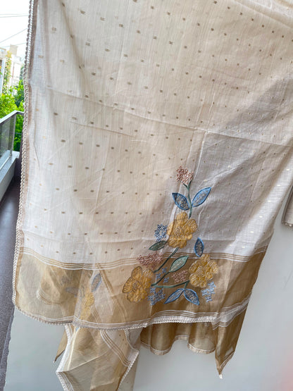 Banarsi mul chanderi ladies unstitched suit Rc19117