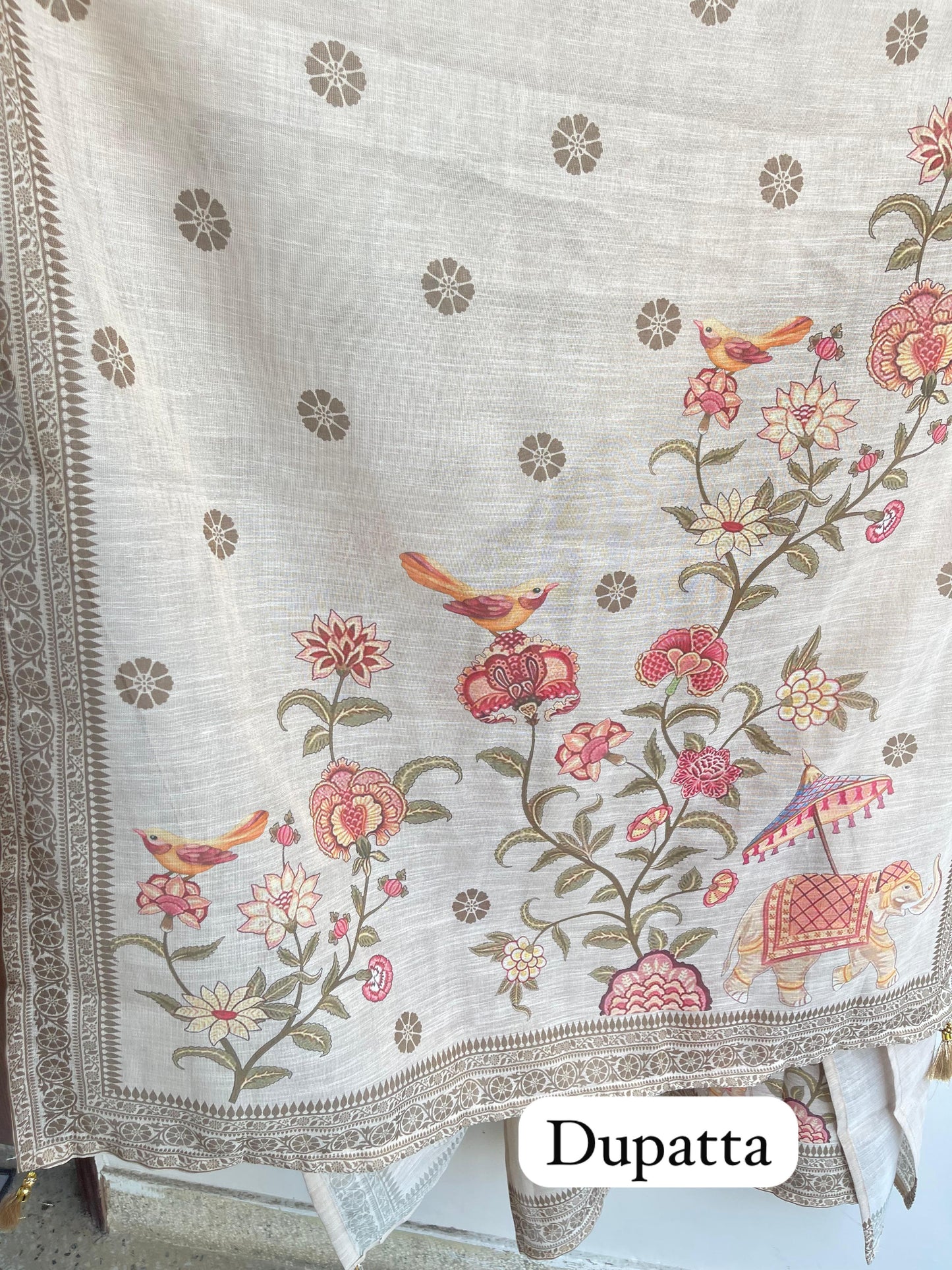 Linen printed unstitched ladies suit Rc18512