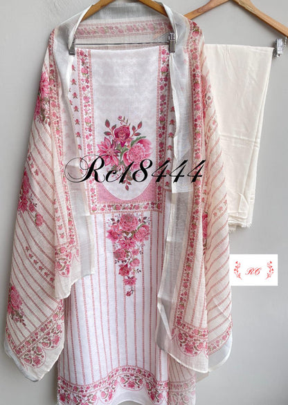 Cambrick cotton unstitched ladies suit Rc18444 (b)