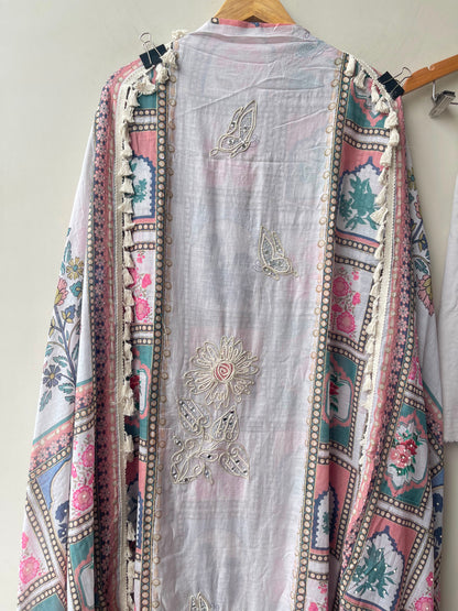 Mul chanderi printed ladies unstitched suit Rc19150 (a)