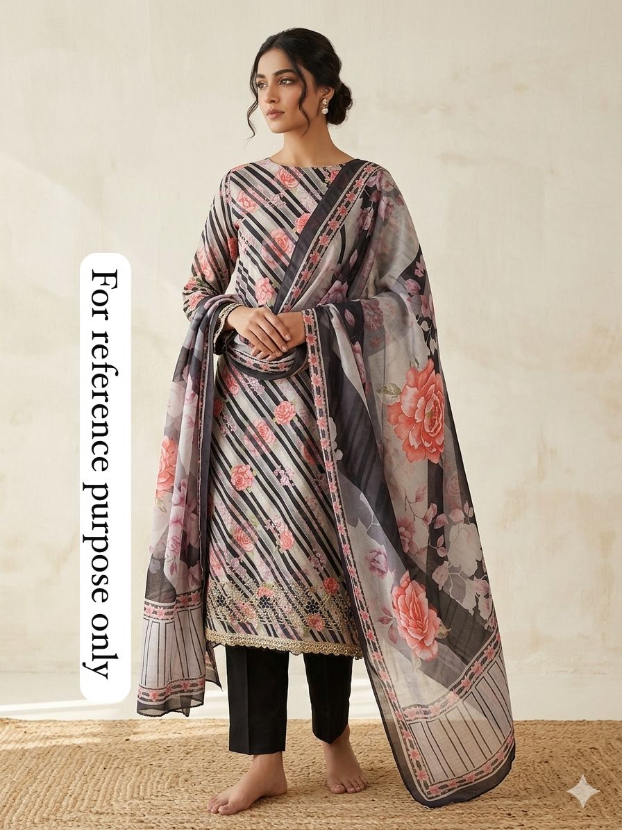 Self Cotton Printed Unstitched Ladies Suit RC-18868 – view 2
