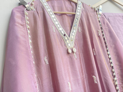 Shimmer silk unstitched ladies suit Rc17896