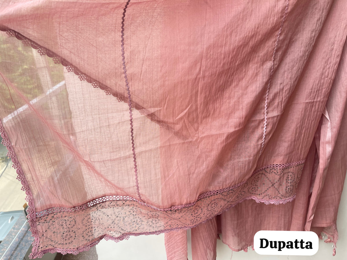Premium Mul Chanderi Designer Unstitched 3 Pcs Suit Set
