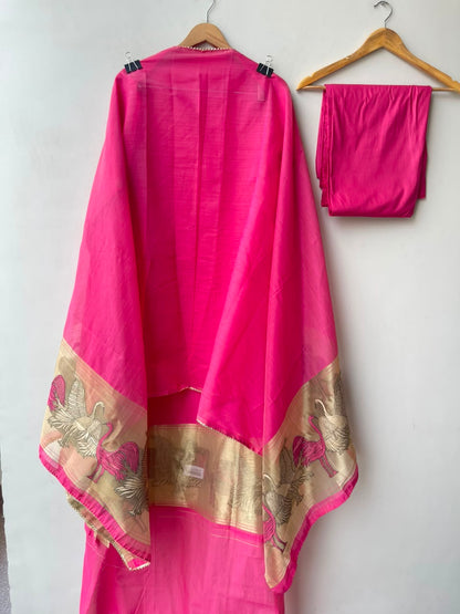 Banarasi mul chanderi ladies unstitched suit Rc19158 (a)