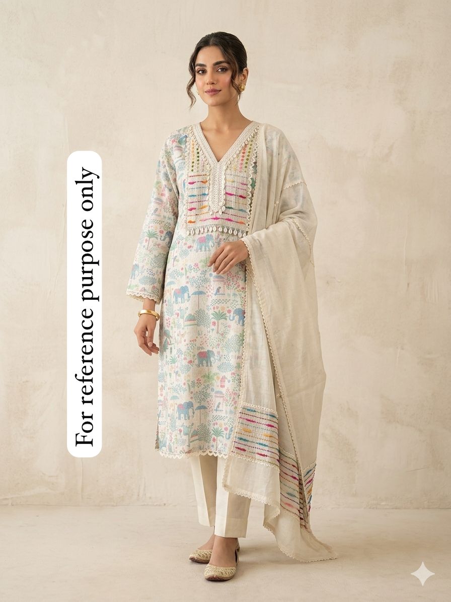Linen Printed Unstitched Ladies Suit RC-18683 – view 3