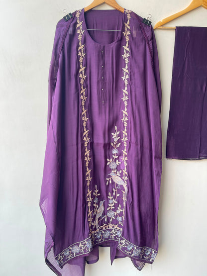 Mul chanderi unstitched ladies suit Rc19167