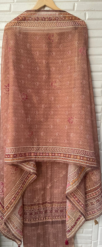 Linen silk unstitched ladies suit Rc17757 (c)