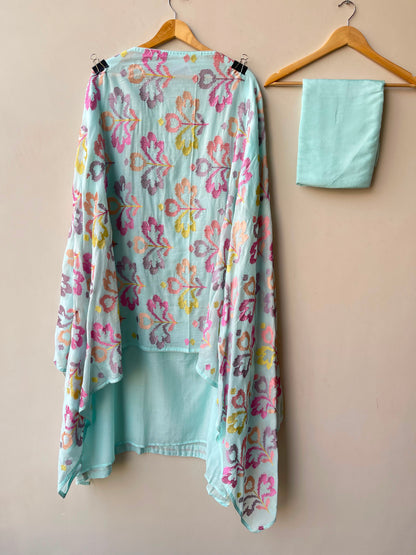 Mul chanderi unstitched ladies suit Rc19099