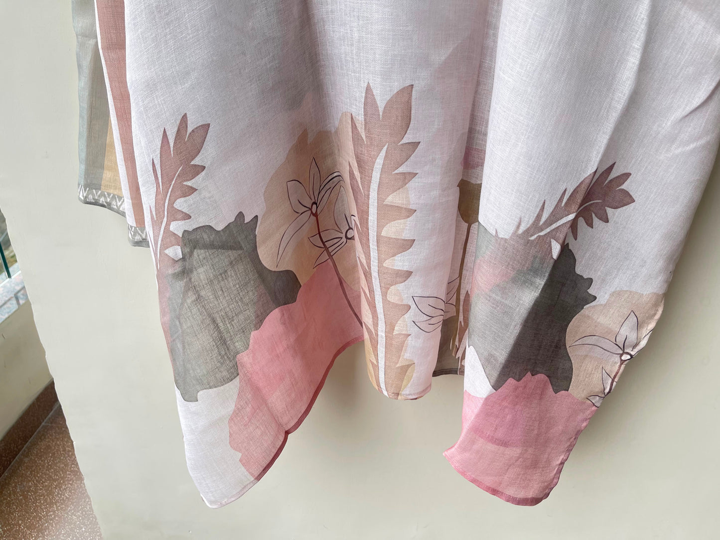 Linen printed fabric ladies unstitched suit Rc19042