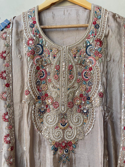 Shimmer silk unstitched ladies suit Rc19330 (b)