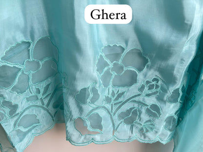 Satin crepe unstitched ladies suit Rc18389 (b)