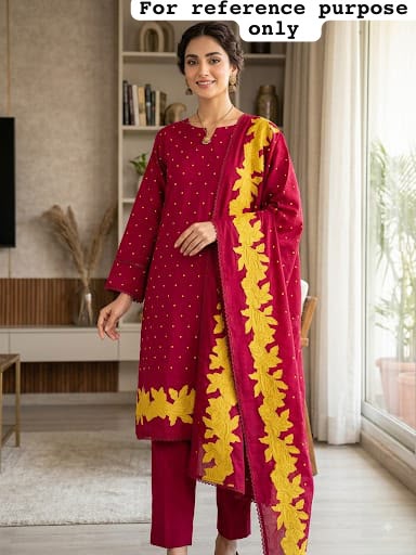 Chanderi cotton unstitched ladies suit Rc19258