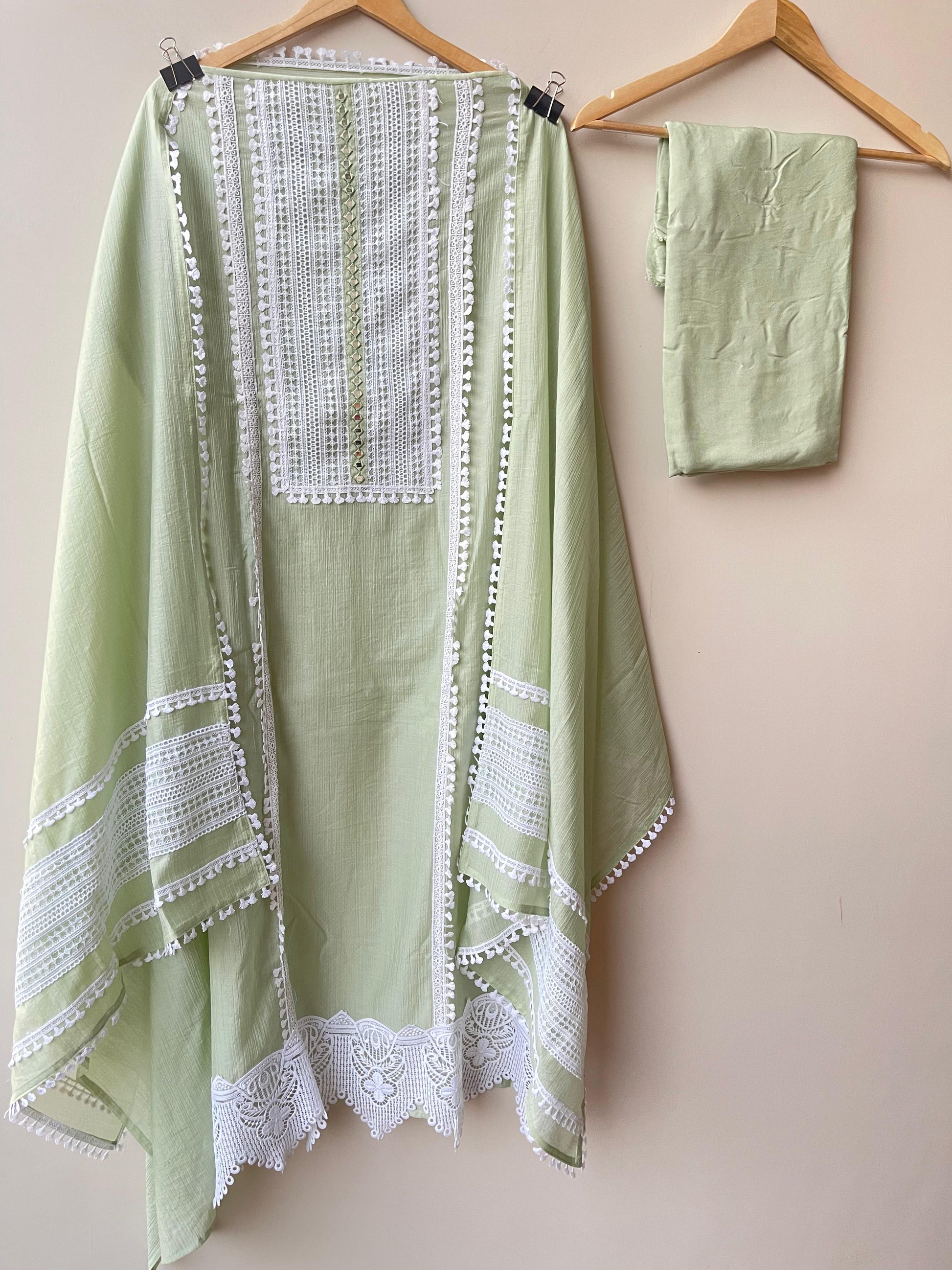 Wrinkled Self Mul Cotton Ladies Unstitched Suit RC-18860 – view 4