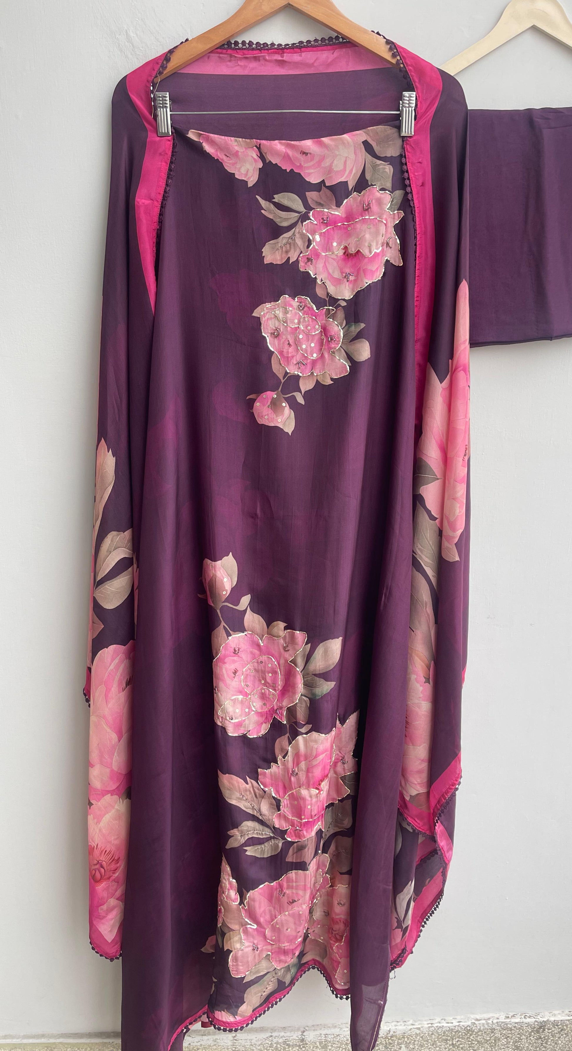 Crepe Satin Unstitched Ladies Suit RC-18165 – view 5